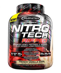MUSCLE TECH, NITRO TECH RIPPED FRENCH VANILLA, 4 LB