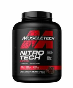 MUSCLE TECH, NITRO TECH RIPPED CHOCOLATE FUDGE BROWNIE, 4 LB