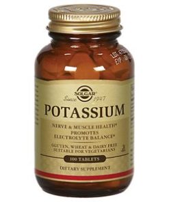 SOLGAR , POTASSIUM 99 MG  100 TABLETS