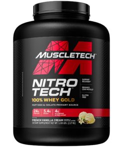MUSCLE TECH, NITRO TECH 100 % WHEY GOLD FRENCH VANILLA, 5 LB