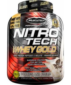 MUSCLE TECH, NITRO TECH 100 % WHEY GOLD COOKIES&CREAM, 5 LB