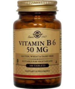 SOLGAR , VITAMIN B6  50 MG  100 TABLETS