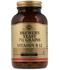 SOLGAR BREWERS YEAST WITH B12  250 TABLETS