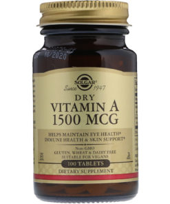 SOLGAR , DRY VITAMIN A 1500 MCG  100 TABLETS
