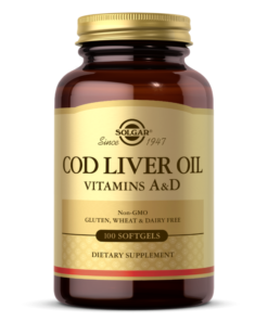 SOLGAR, COD LIVER OIL VITAMIN A& D, 100 SOFTGELS