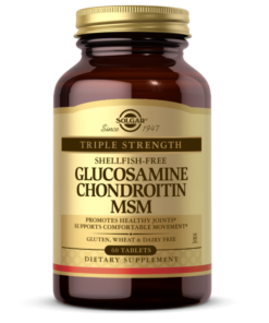 SOLGAR, GLUCOSAMINE CHONDROITIN MSM, 60 TABLETS