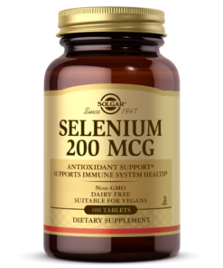 SOLGAR, SELENIUM 200 MCG, 100 TABLETS