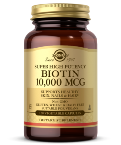 SOLGAR, BIOTIN 10000 MCG, 120 CAPS