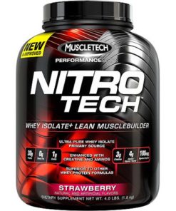 MUSCLE TECH, NITRO TECH STRAWBERRY, 3.97 LB