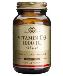SOLGAR , VITAMIN D3 1000 IU  , 100 SOFTGELS