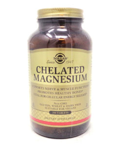 SOLGAR, CHELATED MAGNESIUM, 250 TABS