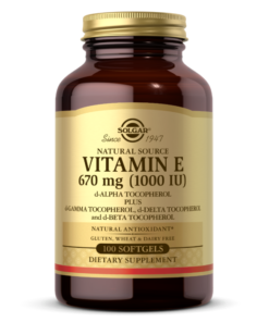 SOLGAR, VITAMIN E 1000IU, 100 SOFTGELS