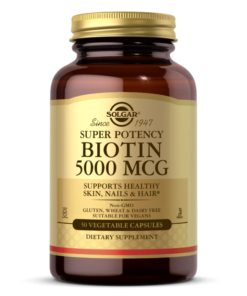 SOLGAR, BIOTIN 5000 MCG, 100 CAPS