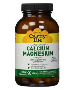 COUNTRY LIFE, CALCIUM MAGNESIUM 1000 MG:500 MG, 90 CAPSULES