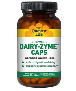 COUNTRY LIFE, POWER DAIRY ZYME, 50 CAPSULES