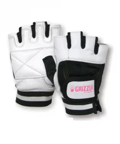 GRIZZLY, 8728 WHITE/BLACK LADIES GLOVES, LARGE SIZE